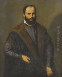 Portrait Of A Bearded Man by Paris Bordone