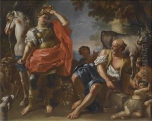 Erminia Among The Shepherds by Francesco de Mura