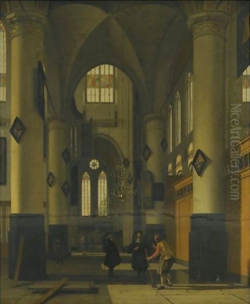 The Interior Of A Protestant Gothic Church, With Elements Of Both The Oude Kerk And Nieuwe Kerk, Amsterdam - view 1