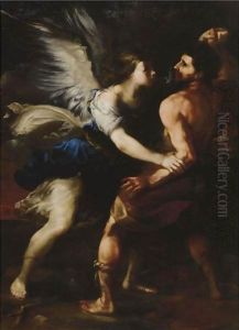 Jacob Wrestling With The Angel by Luca Giordano