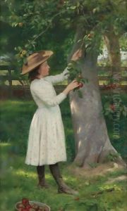 The Pick Of The Orchard (Picking Apples) by Seymour Joseph Guy