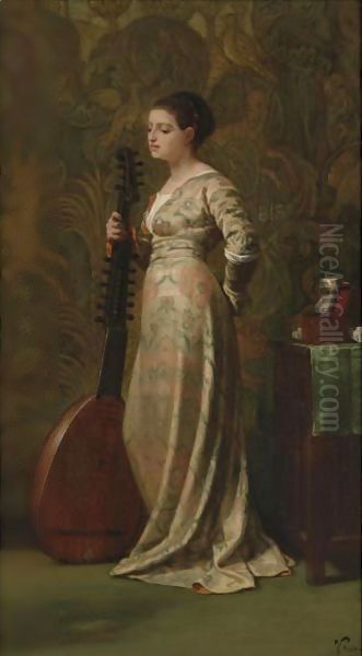 Girl With A Lute - view 1