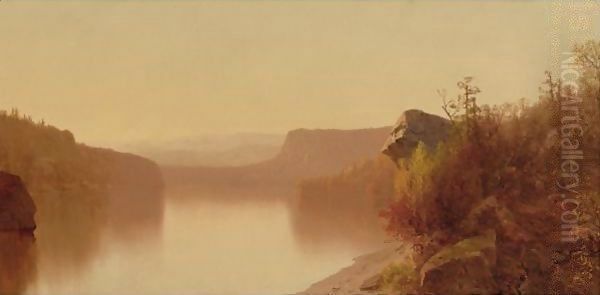 Autumn Lake Scene - view 1