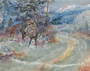 An Unscheduled Stop by Charles Marion Russell