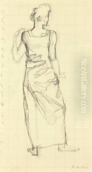 Study For The Second Figure From The Left Of The Painting 'Youth Admired By A Woman - view 1