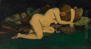 Woman On Pillows, 1897 by Felix Edouard Vallotton