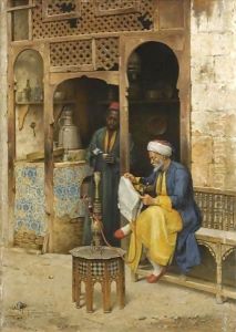 The Coffee House, Cairo by Arthur von Ferraris
