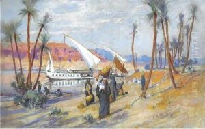 Water Carriers By The Nile by Frederick Arthur Bridgman