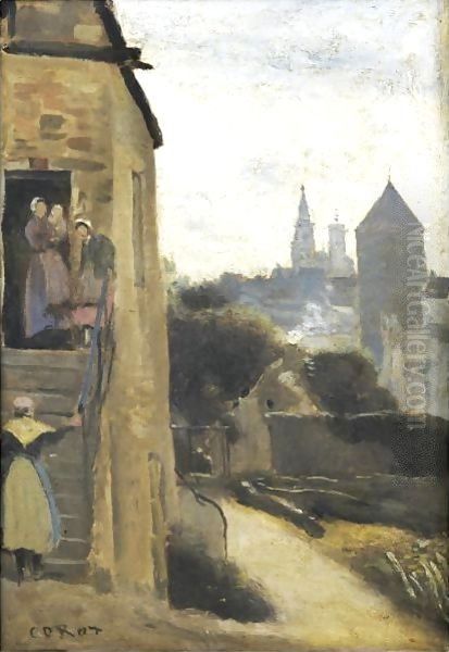 Maison Et Angle D'Une Rue A Semur En Auxois - view 1