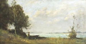 La Lavandiere Marchant Au Bord De La Loire