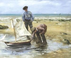 Enfants Jouant Sur La Plage, Le Treport
