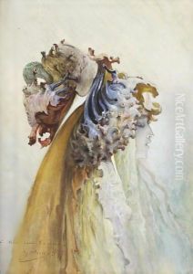 Buste De Femme De Profil, Chevelure D'Algues Et De Coquillages Buste De Femme De Profil, Chevelure D'Algues Et De Coquillages