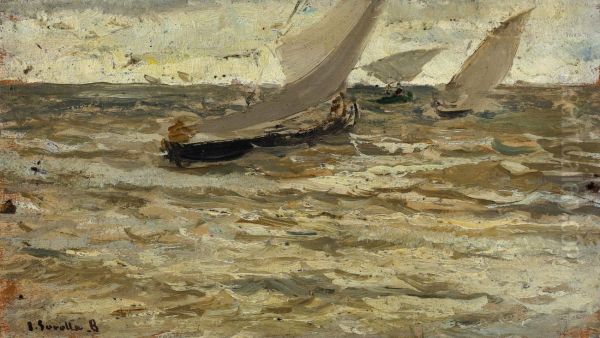 Boats Leaving The Harbour, Asturias - view 1
