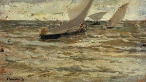 Boats Leaving The Harbour, Asturias
