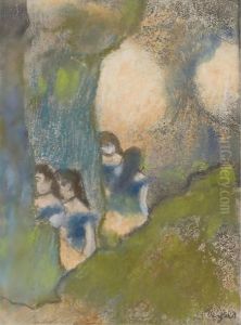 Danseuses Dans Les Coulisses by Edgar Degas