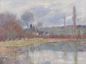 Printemps A Vetheuil by Claude Oscar Monet
