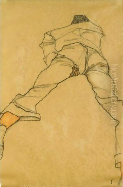 Man Lying On His Stomach - view 1
