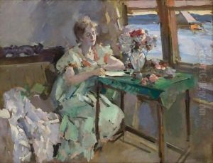 By The Window by Konstantin Alexeievitch Korovin