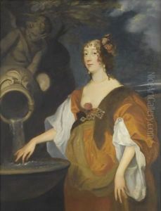 Portrait Of Lucy, Countess Of Carlisle by Sir Anthony Van Dyck