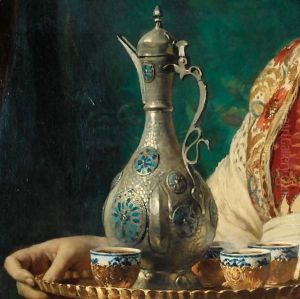 Jeune Femme Apportant Le Cafe by Edouard Louis Dubufe