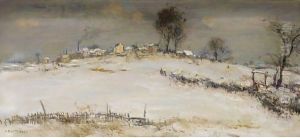 Village Dans Les Environs De Paris by Jean-Francois Raffaelli