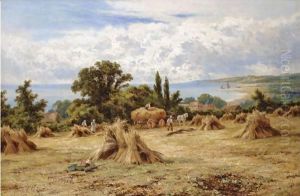 Harvest Time On The Sussex Coast by Henry Hillier Parker