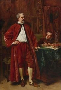 Diderot And His Scribe by Jean-Louis-Ernest Meissonier
