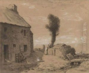 End Of The Hamlet Of Gruchy by Jean-Francois Millet