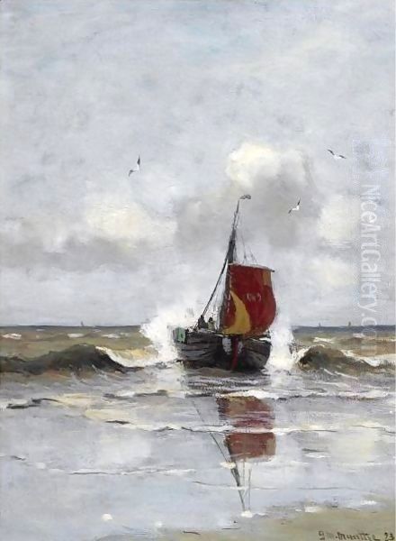 A Bomschuit In The Breakers, Katwijk 2 - view 1