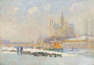 Notre Dame De Paris Et Le Quai De La Tournelle