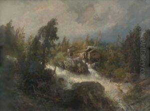 Rushing Stream by Herman Herzog