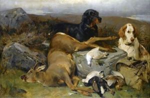 Guarding The Day's Bag by John Sargeant Noble, R.B.A.
