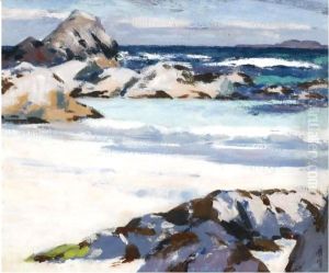 A View From Iona Looking Towards Lunga by Francis Campbell Boileau Cadell