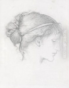 Head Of A Girl, Possibly Maria Zambaco by Sir Edward Coley Burne-Jones