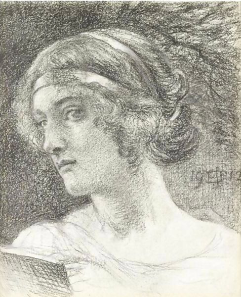 Study Of A Woman's Head - view 1