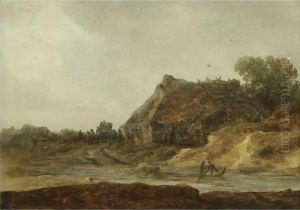 Travellers Passing A Peasant Settlement