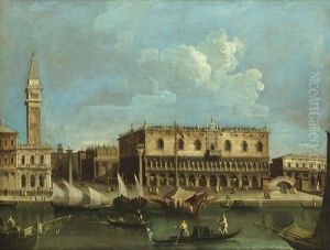 Venice, A View Of The Molo From The Bacino Di San Marco With The Doge's Palace And The Piazzetta by Francesco Tironi