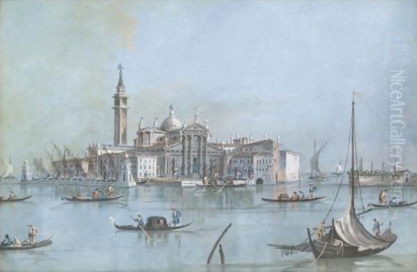 Venice, A View Of The Island Of San. Giorgio Maggiore by Giacomo Guardi
