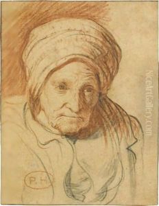 Head Of An Old Woman (Rembrandt's Mother)