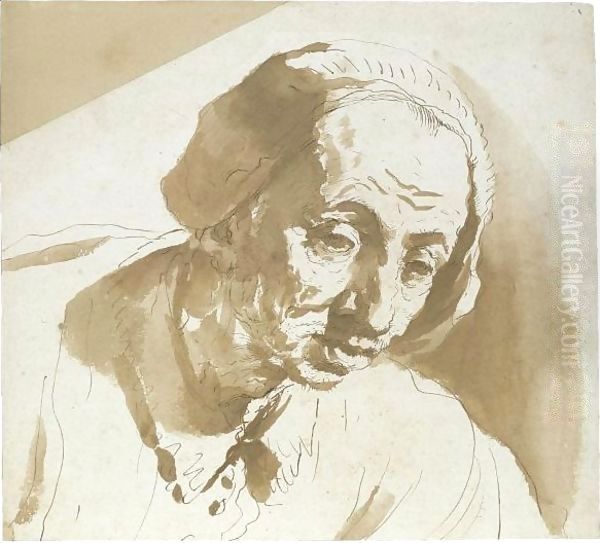 An Old Man Wearing A Cap - view 1