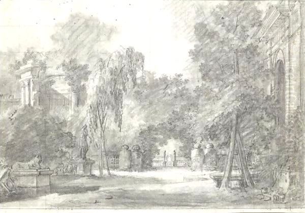 View Of A Park With Statues And Ornamental Buildings - view 1