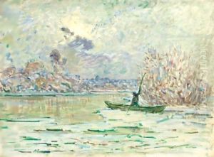L'Hiver, Pres De Lavacourt by Claude Oscar Monet