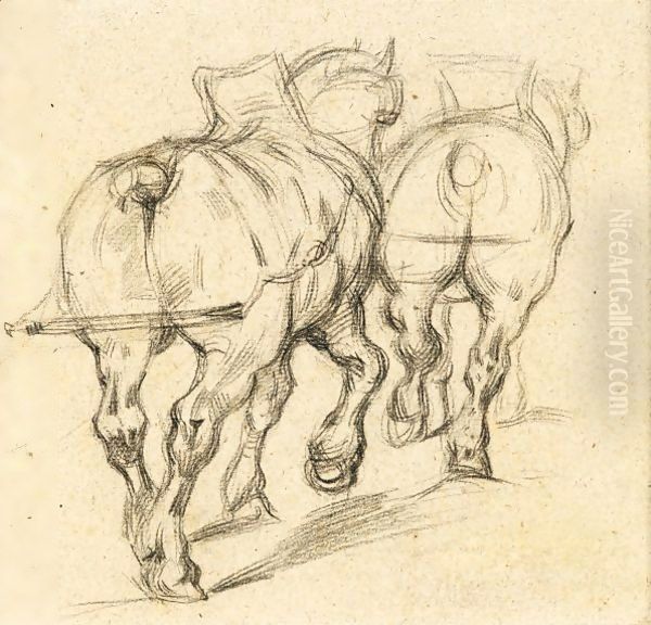 Chevaux De Trait (D'Apres Gericault) - view 1