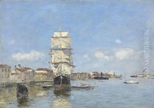 Venise. Navire A Quai. Canal De La Giudecca