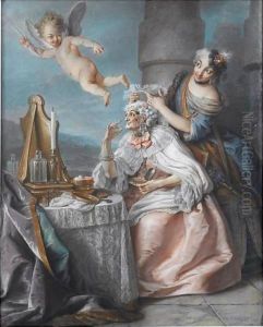 La Folie Pare La Decrepitude Des Ajustements De La Jeunesse by Charles-Antoine Coypel