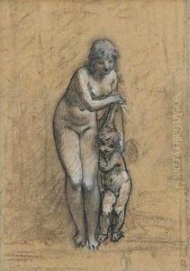 L'Amour Pris Par Les Ailes Ou Etude Pour Venus Au Bain by Pierre-Paul Prud'hon