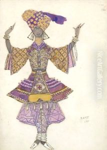 Costume Design For A Young Hindu Prince In Le Dieu Bleu Costume Design For A Young Hindu Prince In Le Dieu Bleu