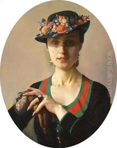 Portrait Of A Lady by Konstantin Andreevic Somov
