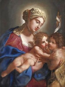 Madonna Con Bambino E San Giovannino by Elisabetta Sirani