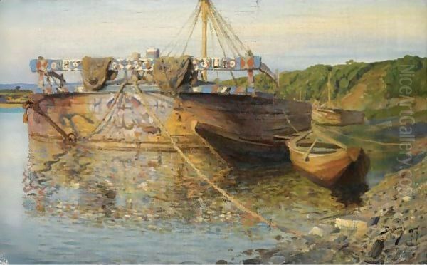 Barge On The River Oka - view 1